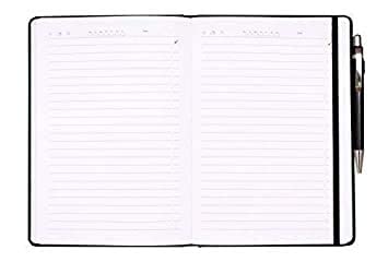 A5 Size Italian Leather Notebook - Black