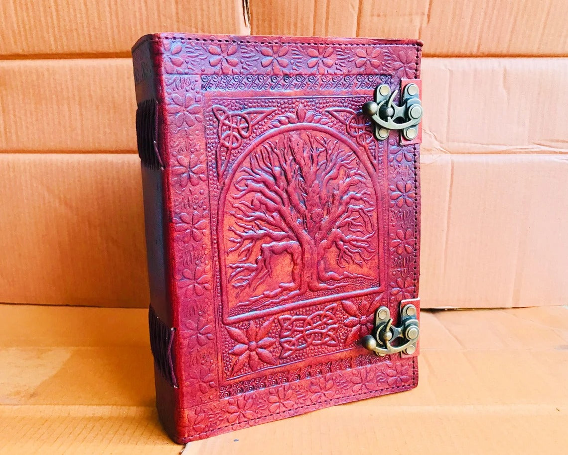 Tree of life Leather Journal, Diary, Large Tree Notebook, Writing Leaher Diary