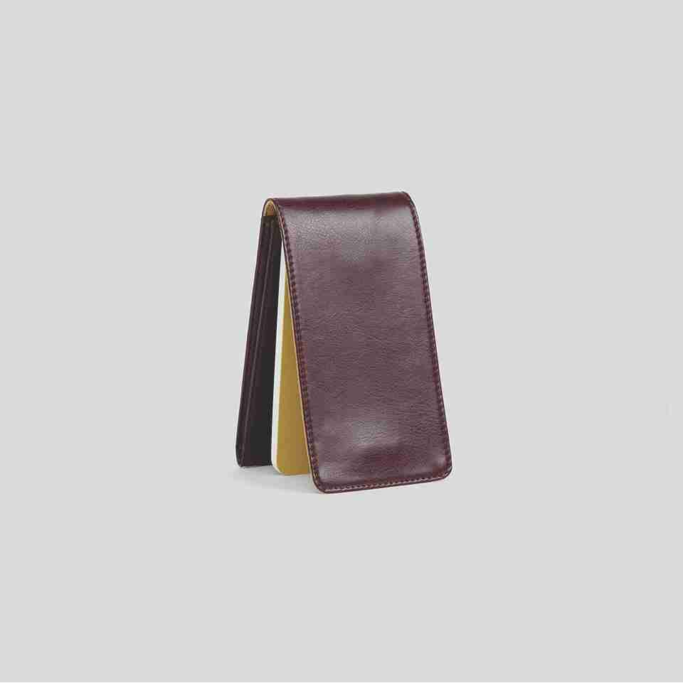 Flippy Journal, Pocket Size Made of Italian Vegan Leather - Flippy Nano-Brown