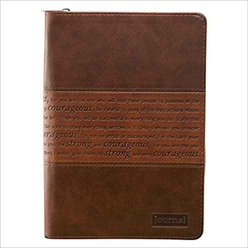 Classic Brown Faux Leather Journal with Zipper Closure