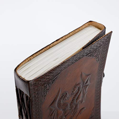Handmade Double Dragon Bound Leather Journal Notebook, Diary for Men & Women