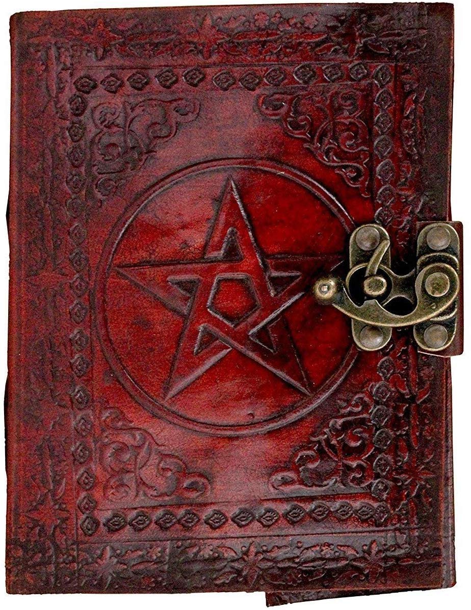 Pentacle Book of Shadows Notebook Diary with Embossed Leather
