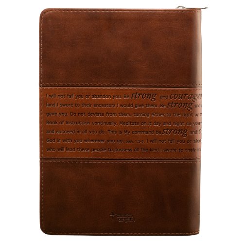 Classic Leather Journal Strong and Courageous Joshua 1:57 B