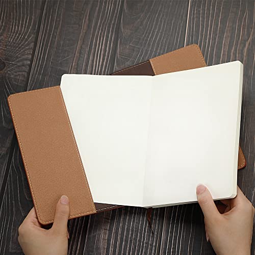  Faux Brown Leather Journal Writing Notebook for Women & Men, Travel Leather Journal, Perfect for Gifts