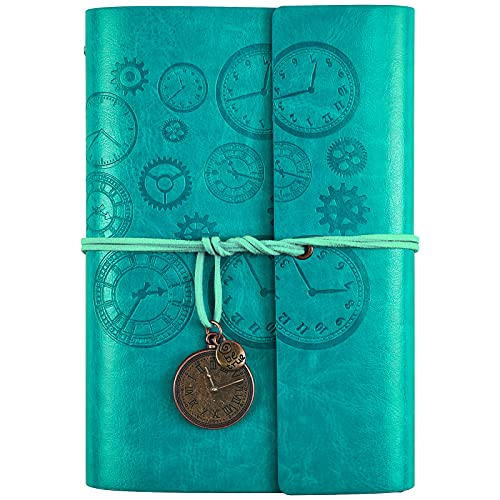 Refillable Leather Writing Journal with Lined Pages, Vintage Travelers Notebook, Gift for Men and Women 