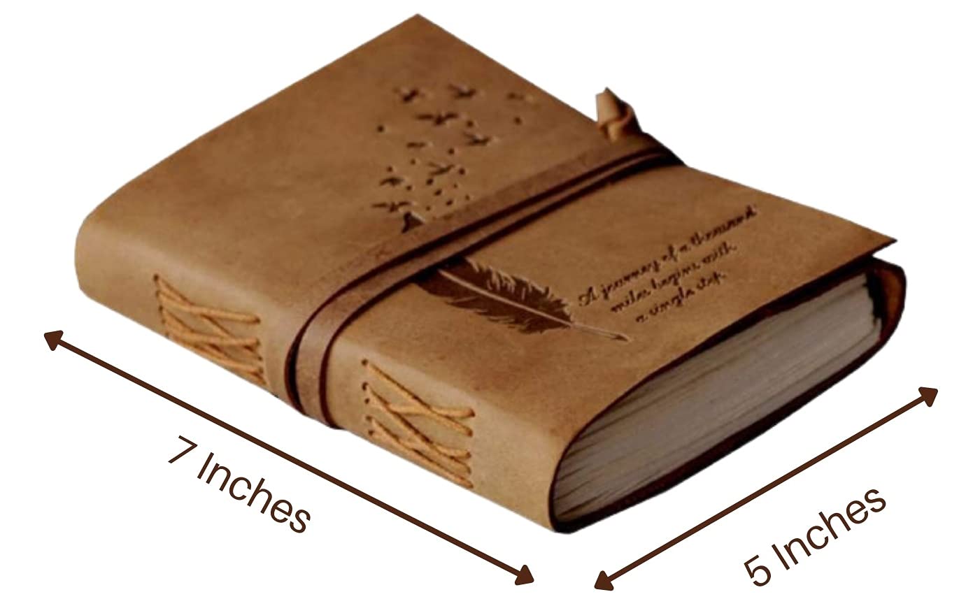 Embossed Leather Bound Journal cum Notepad for Men and Women