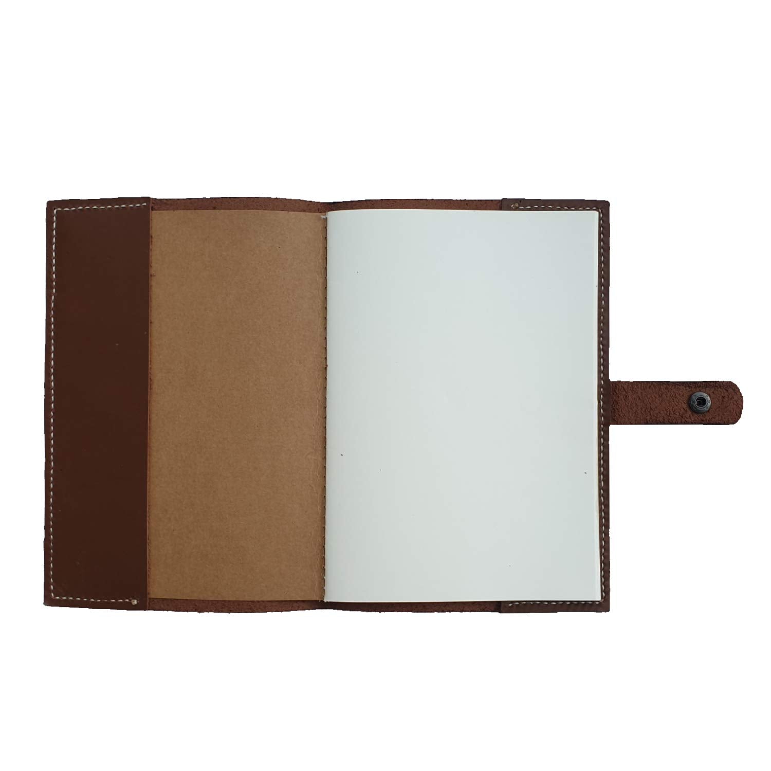 Refillable Leather Journal for Men and Women – 2 Bound Notebooks Lined and Blank