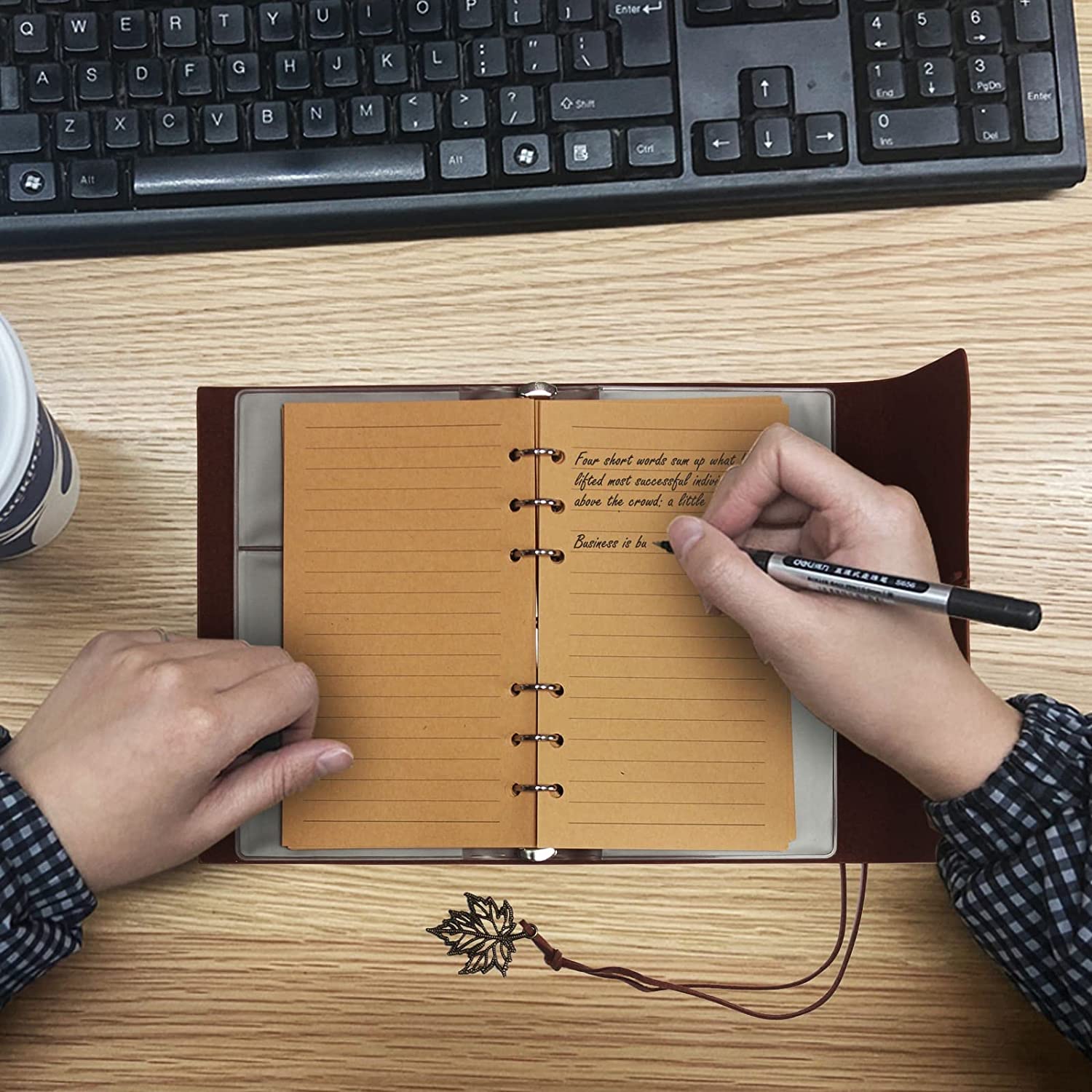 Leather Writing Journal Refillable Notebook