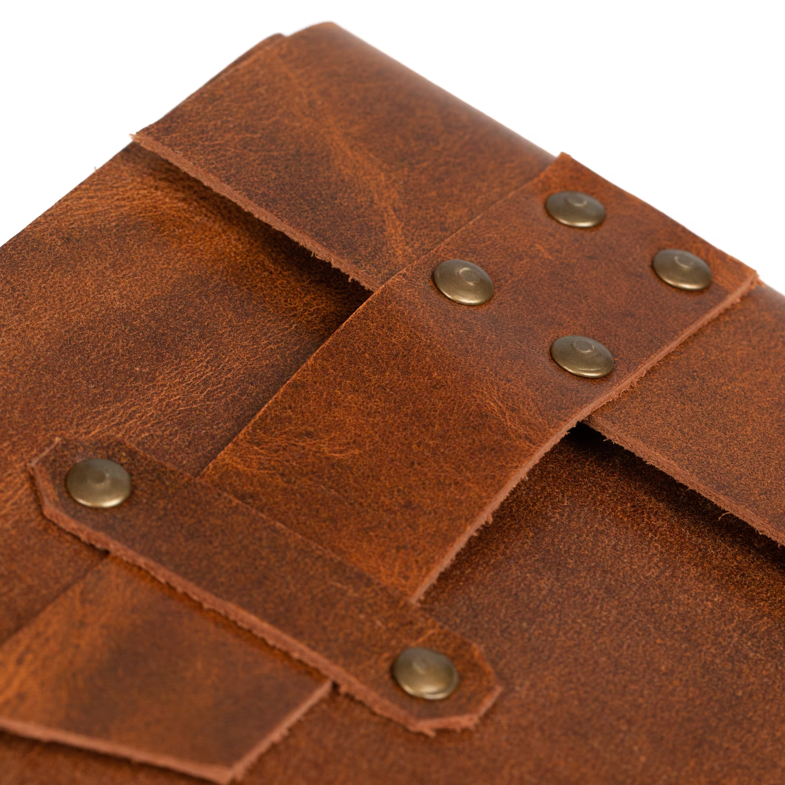 Leather Journal Notebook, Cotton Recycled Paper Travel Journal with Belt Cover