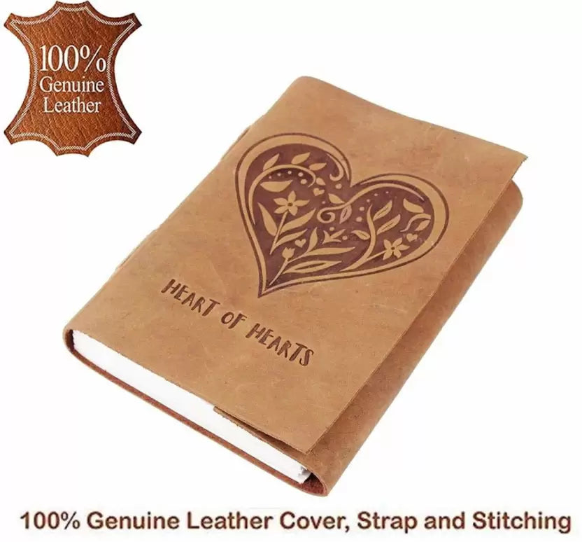 Premium Embossed Leather Journal Heart Of Hearts A5 Diary