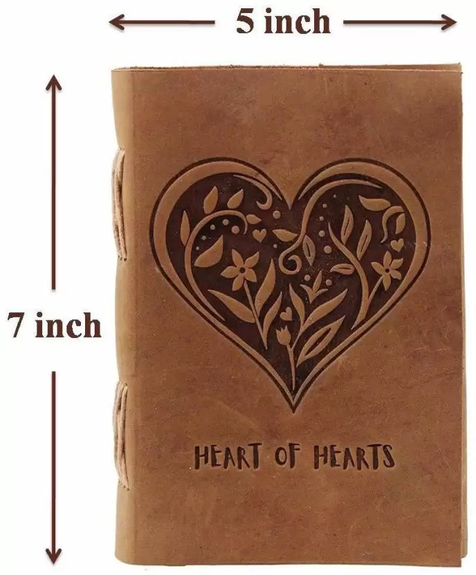 Premium Embossed Leather Journal Heart Of Hearts A5 Diary
